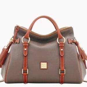 Pebble Grain Large Satchel Elephant